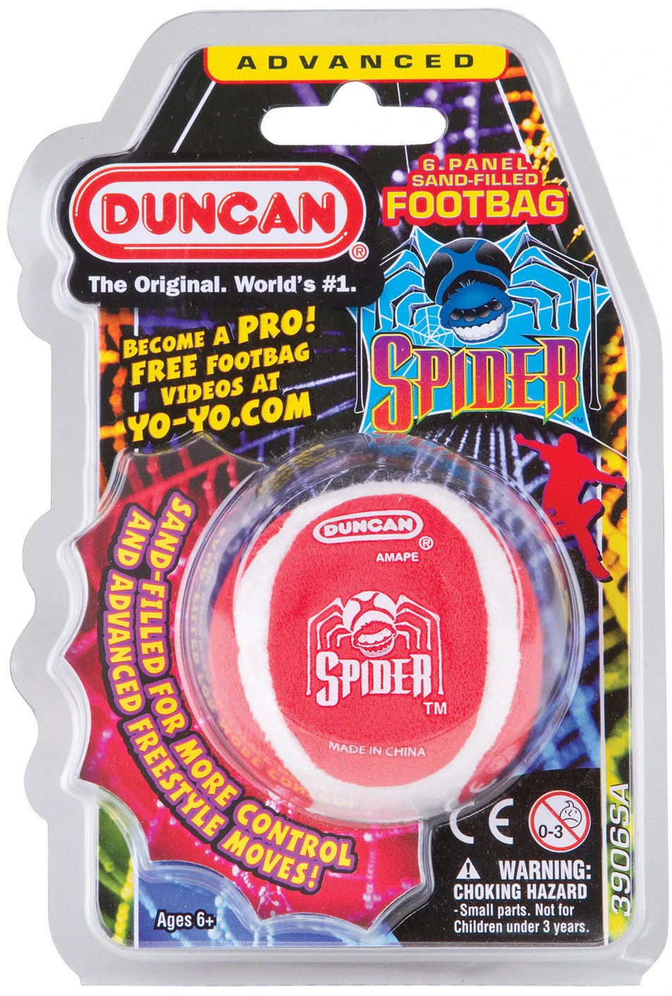 Duncan Footbag Spider 6 Panel Sand Filled (Assorted Colours) 3 Duncan Footbag Spider 6 Panel Sand Filled (Assorted Colours)