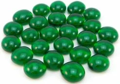 Chessex Gaming Stones Crystal Dark Green Stone (Qty 23-27) In 4??Tube
