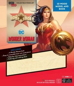 Incredibuilds Wonder Woman 3D Wood Model And Book