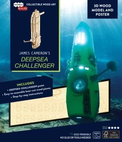 HOT CLEARANCE Incredibuilds James Cameron Deepsea Challenger 3D Wood Model And Poster