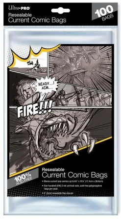 Ultra Pro Current Size 6-7/8" X 10-1/2" Resealable Comic Bags 100pk