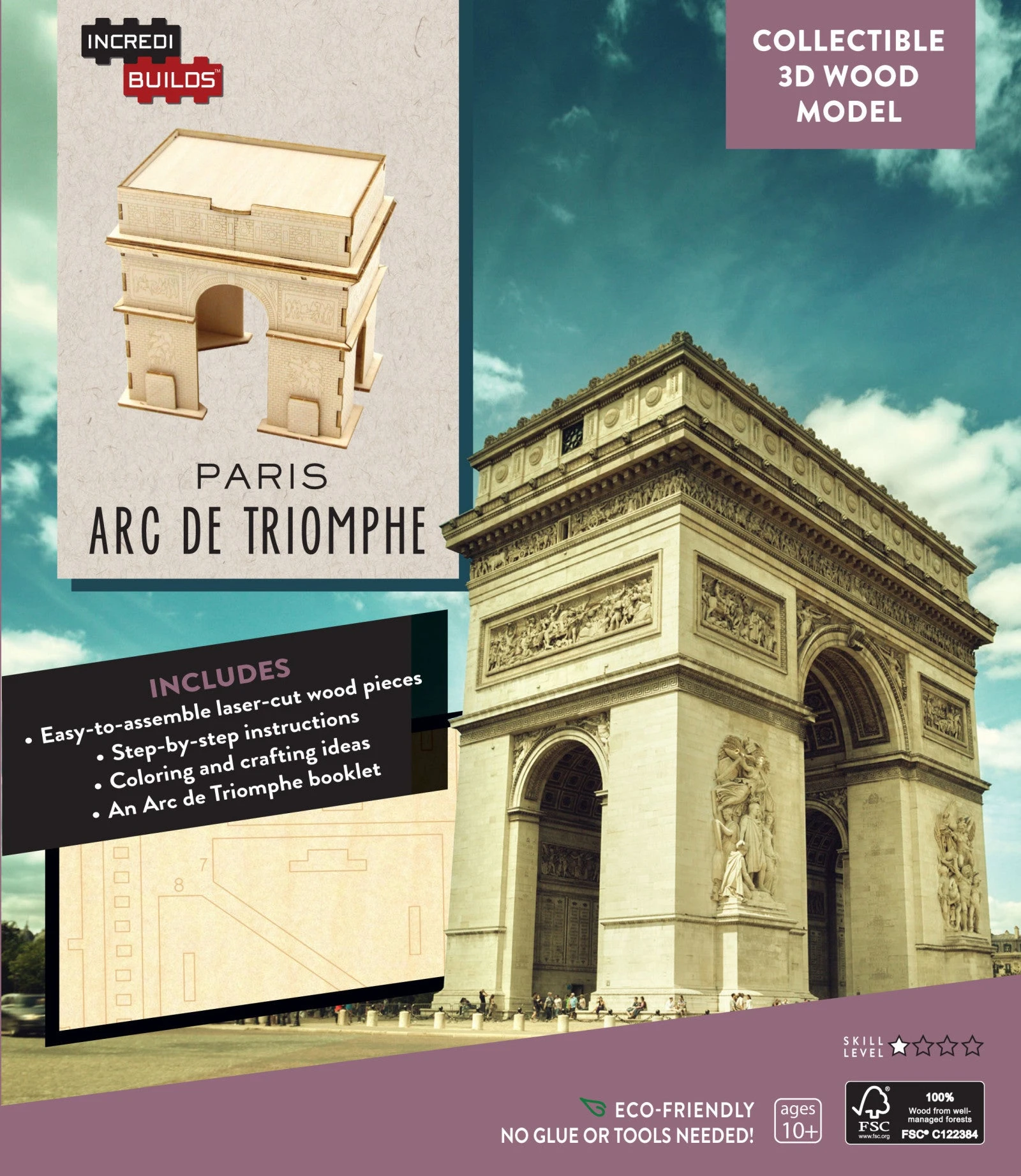 HOT CLEARANCE Incredibuilds Paris Arc De Triomphe 3D Wood Model 3 HOT CLEARANCE Incredibuilds Paris Arc De Triomphe 3D Wood Model