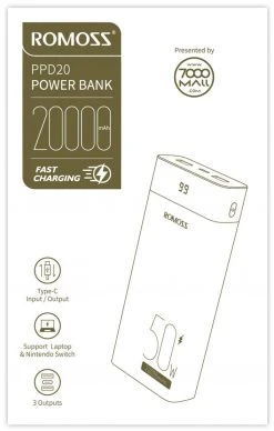 Romoss Power Bank PPD20 20000 MAh Fast Charging