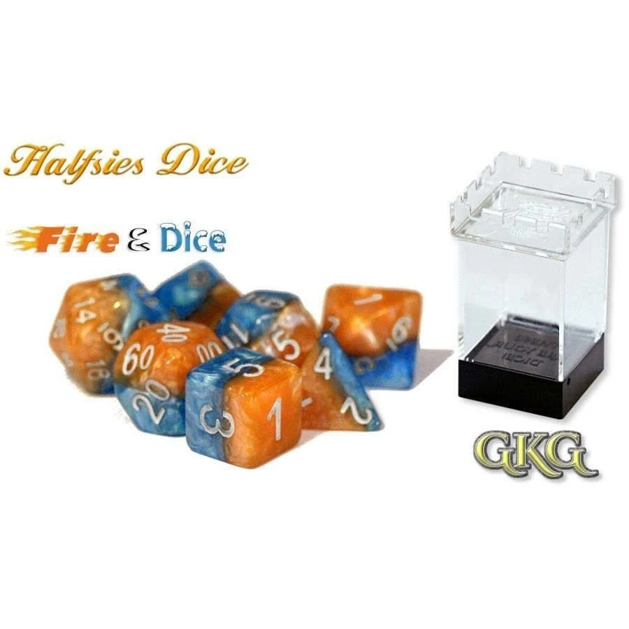 Halfsies Dice Fire & Dice With Upgraded Dice Case 3 Halfsies Dice Fire & Dice With Upgraded Dice Case